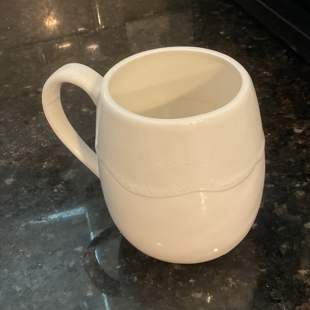 Anthropologie Cream Ceramic Mug